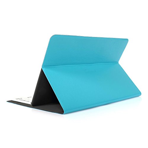 Bluetooth Tastatur CoastaCloud Ultra-Slim Hülle Keyboard Case Blau Für alle Windows / Android / IOS und Mobil mit 7-8 Zoll (Geeignete Tablettengröße : Länge 19-21cm;Breite:13.5cm ) für 7″ QWERTZ Deutsches Tastatur layout – iPad mini 1/2/3/4 ; Samsung Galaxy Tab 4 7 „and 8.0“, Samsung Galaxy Tab S2 8.0 „, Samsung Galaxy Tab A 8.0“, Samsung Galaxy Tab 3 8.0 „(T310), Mediapad X / MediaPad X2 4G LTE, Und andere Geräte zwischen 7,0 bis 8,0 Zoll - 4