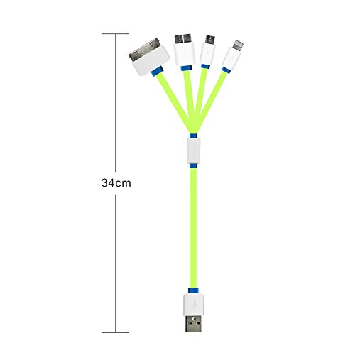Original iProtect® Universal USB Ladekabel u Datenkabel Adapter für Apple iPhone, iPod , iPad und alle Geräte mit MicroUSB Anschluss (USB 2.0/3.0) von Sony, LG, Huawei, Samsung, HTC usw. in grün - 5