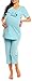 Happy Mama Women's Maternity Nursing Breastfeeding Pyjamas Nightwear. 397p (Blue, 12)