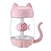 Produktbild Mesigu Cartoon Katze Mini luftbefeuchter 3 Stück Set Leicht zu Tragen USB Multifunktions luftbefeuchter für Schlafzimmer Auto Reisebüro (Weiß) Luftreinigung (Farbe : Rosa)