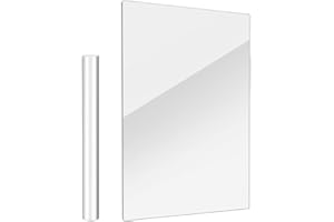 SCSpecial Acrylic Clay Roller and Acrylic Sheet for Polymer Clay Rolling Pin with Clear Board Sheet DIY Rolling Tools for Clay Modelling and Shaping