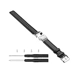 BZLine Armband | Echtes Leder Ersatz Uhrenarmband | Für Garmin vívosmart HR+ Fitness-Tracker - GPS-fähig | Robust und langlebig | Handgelenkgröße: 170-206 mm | Uhrenarmband mit Werkzeugen