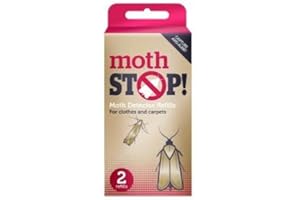 lakeland 2 Moth Stop Clothes & Carpet Moth Detector & Trap Refills – Active For Up To 8 Weeks