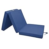 Beautissu® Klappmatratze Campix 80x195cm klappbares 10cm starkes Notbett Faltmatratze Gäste-Matratze faltbar Dunkel-Blau - 3