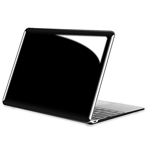 Fintie MacBook 12 Retina Hülle - Ultra Slim Plastik Hartschale Schutzhülle Snap Case für Macbook 12" mit Retina Display A1534 [2015 Freisetzung] , Diamantschwarz