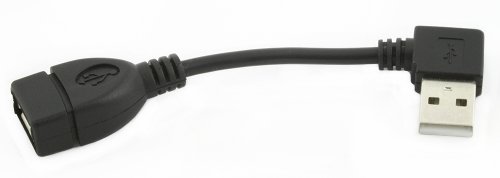 USB 2.0 Verlängerungskabel Stecker / Buchse Adapter 90° rechts gewinkelt 10 cm – 1 Stück - 3