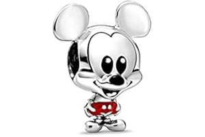 GHMIOU Micky Charm Femme Argent Charms et Perles