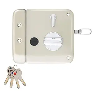 Godrej Locking Solutions and Systems 6086 Key Tribolt Lock (Silver, Painted Finish)