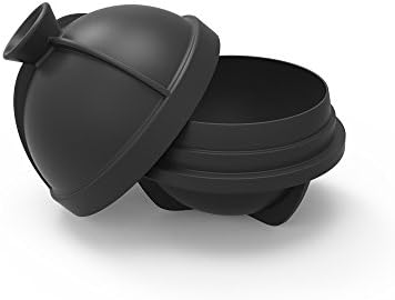 Peak Ice Works by W&P Design, Sphere Ice Mold In Charcoal Gray, Silicone, 1 Ice Round Ball Spheres, Dishwasher Safe