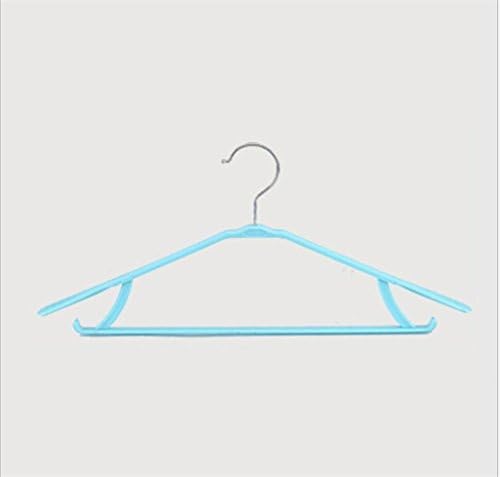 Plastic Colorful Non-slip No trace Sturdy Flexible Clothes Hangers Dry and wet use Multifunction Home Wardrobe Magic Hangers Drying Racks , blue , 10