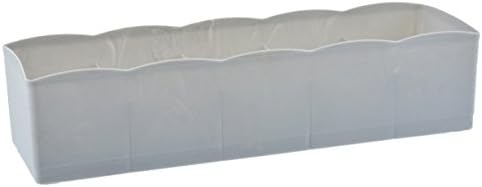 5 Cells Plastic Storage Boxes Sock Underwear Tie Closet Cosmetic Organizer Drawer Divider (Blue grey)