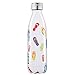 Produktbild SEPT MIRACLE Isolierflasche aus Edelstahl für Heiß- und Kaltgetränke, Auslaufsicher, Doppelwandig, In zahlreichen Farben erhältlich, 500 ml (Bottle-Beach Footprints)