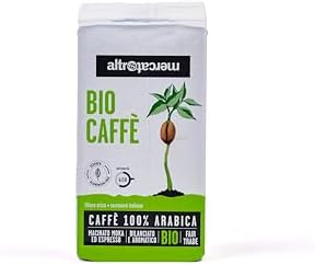 ALTROMERCATO - Biocaffè 100% arabica biologico macinato per moka - caffè bio da Etiopia e America Latina - tostatura media con fine acidità - 250 g
