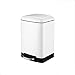 Produktbild Pedal Mute Mülldose Home Covered Mit Langsamem Edelstahl Trash Can ( Farbe : Weiß , größe : 6L )