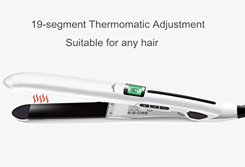 L Z 2 in 1 Straight Hair Straightener and Flat Iron Curler Straightener with Floating Ceramic Coating Double PTC Heating 140-230    C  LCD display 110V-221V for ergonomic handle 