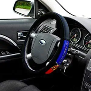 Universal Hub - Ring Type Car Steering Wheel Cover Universal Genuine PU Non-Slip Natural Rubber Well Padded Grip Breathable Leatherite for Toyota Etios Liva