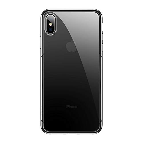 Baseus Clear Glitter Phone Case Cover for iPhone Xs Max 6.5" Tough and Durable (Black)