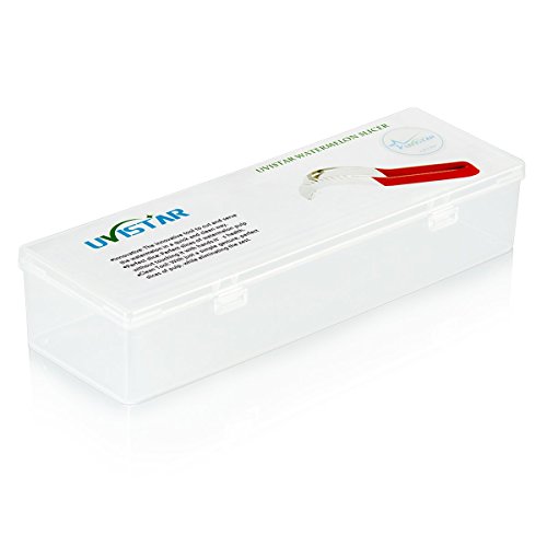 Uvistar Obstschneider Rostfreier Edelstahl Melonenschneider Obstmesser Honigmelonenschneider Leicht Watermelon Entkerner Ausstecher ( rot ) mit 4 Obstgabeln - 7