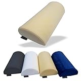 Coussin demi-lune en mousse à mémoire de forme Medipaq - Coussin en forme de D souple mais ferme - à utiliser pour le cou, le bas du dos, les genoux, les jambes et les pieds dans pratiquement toutes les positions !