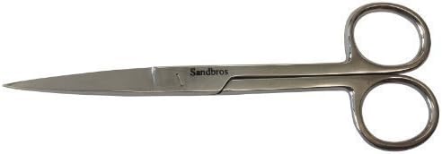 Sandbros New Body Piercing Tools Forceps Clamps Tongue Belly Nose Lip Ear (SURGICAL, LABORATORY DISSECTING SCISSORS 5")