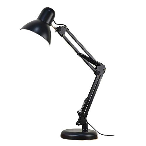 Preisvergleich Produktbild Chuen Lung Industrie-Schwingarm-Schreibtischlampe, Tischlampe, Dreifarbiges Licht, Extra-LED-Lampe und -Klammer, Metallstruktur, einstellbare Schattenposition, Architektenlampe für Büro / Zuhause / Wo