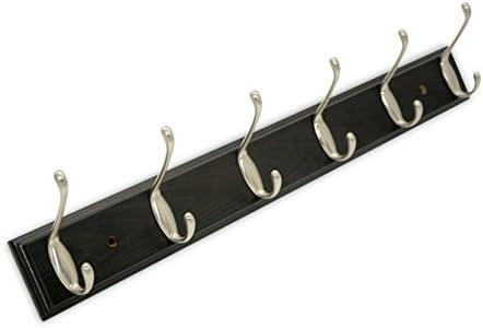 Coat Hooks Coat Racks Hook Rack Hook Rail Coat Rack, 6 Hooks, Wall-Mounted Coat Rack