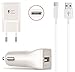 Produktbild 3in1 Schnell Ladegerät Netzteil + 1,2m USB-C Kabel + Kfz-Adapter kompatibel mit Samsung Galaxy S10 S10 Plus S10e S10 Lite A20 A20e M20 A30 A40 A50 A70 A80 S8 S8 Plus S9 S9 Plus