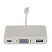 Produktbild MagiDeal USB 3.1 Typ C auf VGA USB 3.0 Buchse AV Adapter Kabel Konverter Silber