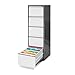 Produktbild Hängeregistraturschrank V005 Hängemappenschrank Hängeregisterschrank Aktenschrank mit 5 Schubladen Pulverbeschichtung Stahlblech 162 cm x 46 cm x 62 cm (H x B x T) (anthrazit/weiß)