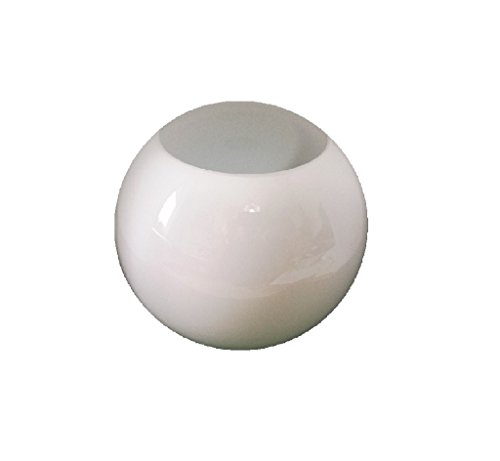 12.5cm Durchmesser Weiß Glas Anhänger Globe Lampenschirme. Umfang: 39 cm, Leuchte-Loch: 3.1cm, Großes Loch: 9cm (Kugel, Kreis, Kugel, Licht, Ersatz) - 3