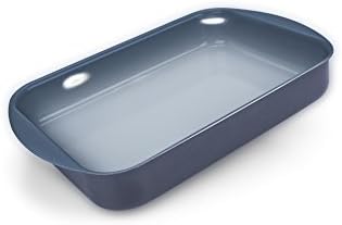 Moneta Aria Finegres Rostiera antiaderente naturale 35x25cm, Alluminio, Grigio, anche per induzione, Made in Italy
