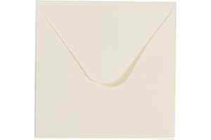 Vaessen Creative Florence Sobres Para Tarjetas, Cuadrado Pequeño, Marfil, Set de 5, Tarjetas a Juego Disponibles