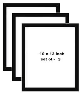 LYONIC Wood Basics Photo Frame with Hanging Hooks (Black, 10