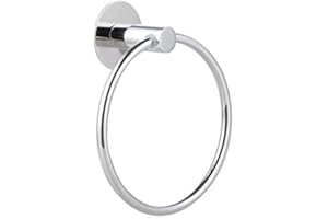 Yizhet Handtuchring Handtuchhalter ohne Bohren Ohne Bohren Edelstahl Poliertes Finish (Ohne Bohren - Silber)