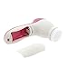 PIXNOR Face Facial Brush 7 in 1 Electric Facial Massager with 7 Brush Heads Rosy