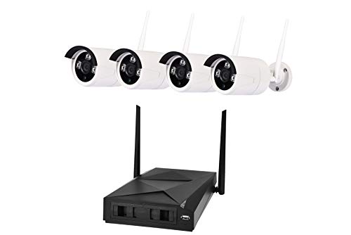 Preisvergleich Produktbild 4er Wifi Kit Überwachungssystem Set Kameraüberwachung Videoüberwachung Überwachungskamera Sicherheitskamera HDMI 5G P2P Cloud mit Bewegungssensor