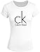 Produktbild CK Tops T Shirt Womens 2016 New Calvin Klein F16 Global Campaign Short Sleeve T-Shirt Small White