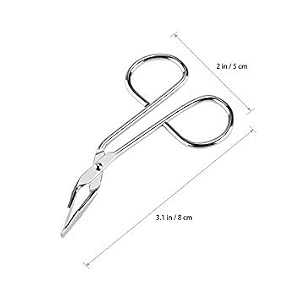 B-Black ® Bella Stainless Steel Scissors Shaped Clip Tweezer for Eyebrow (Silver) Useful acnhe for Reconstruction Nail… - Image 4