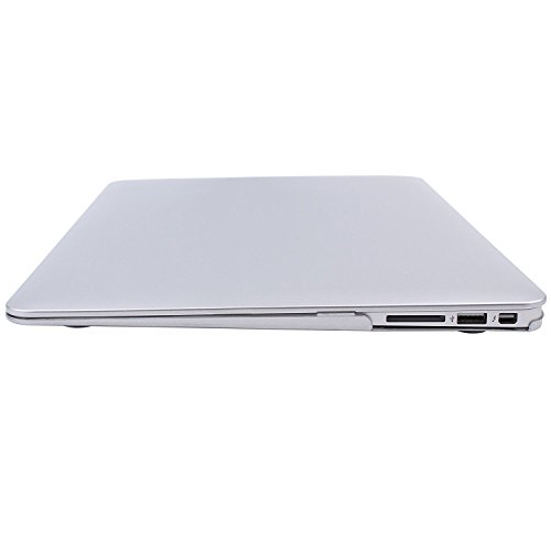 STONG Matte Gummierte Harte Schutzhülle für Macbook Air 13“ Hülle Cover Schale Schutz Hülle Tasche Silicon Case Shell Hard Plastik mattiert SchutzTasche + tpu Tastatur-Schutzfolie (Silber) - 5