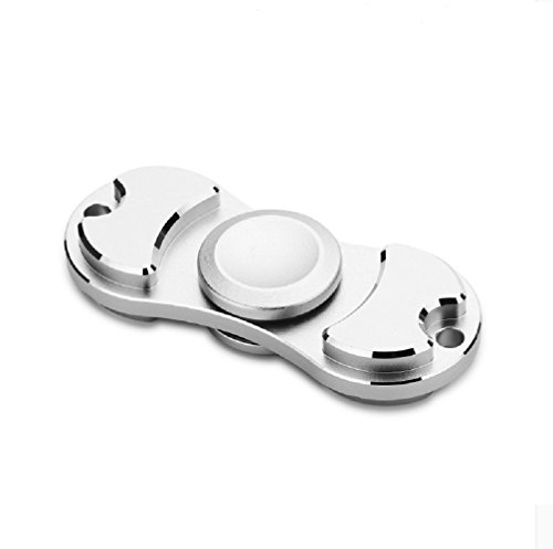 Morjava Fidget Spinner Giggle Hands Toy Stress Reducer Aluminium Alloy High Speed 2-3 mins (FP-02-Aluminium Alloy-Silver) Morjava Fidget Spinner Giggle Hands Toy Stress Reducer Aluminium Alloy High Speed 2-3 mins (FP-02-Aluminium Alloy-Silver)