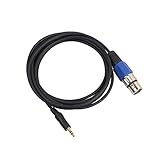 Material: Kunststoff perfk 3.5mm Male zu 3 Polig XLR Female Adapter Kable Audio Kabel - 5M - Schwarz