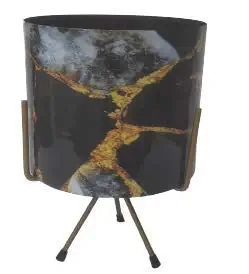 Cylindrical Shape Metal Pots with Stand | Flower Planter