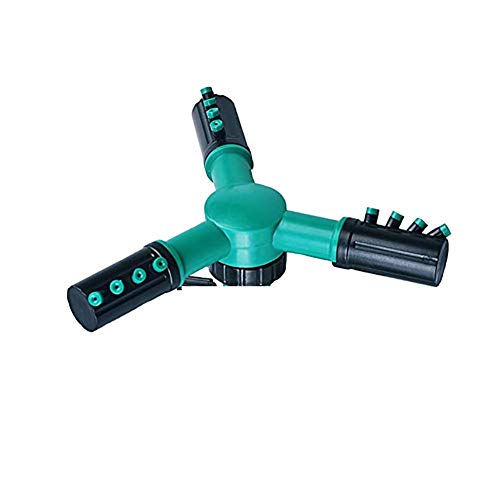 Preisvergleich Produktbild luckything Rasensprenger, Garten Sprinkler, Rasensprenger Zur Bewässerung, 360 Grad 3-Arm Drehender Wasser Sprenger, Bewässerungs Basisanlage Bewässerungs Garten Versorgungsmaterialien