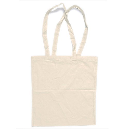 10 Baumwolltasche zwei lange Henkel 38 x 42 cm natur [Schuhe]
