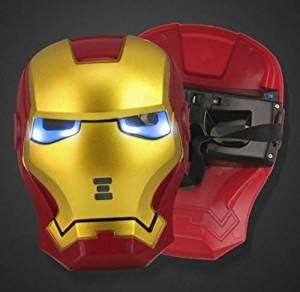 SquishyBean Marvel Avengers IRON MAN LED Mask Halloween Costume Fancy Dress Party mask LED IRONMAN mask dress up with light up eyes IRON-MAN mask