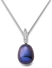 Miore - MG9093N - Collier Femme - Or blanc 375/1000 (9 carats) 1.2 gr - Diamant - Perle d'eau douce