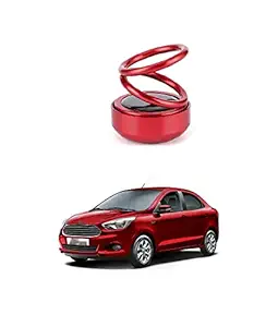 PRIKNIK Solar Energy Rotating Car Perfume with Long Lasting Organic Fragrance, Feel-Good Premium Car Air freshener Compatible with Ford Aspire