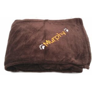 Super-Soft-Snuggle-Paw-Print-Fleece-Pet-Blanket-PERSONALISED-with-any-Name-No-Extra-Charge