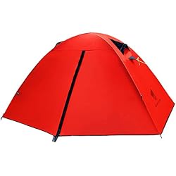 GEERTOP Tienda iglú de Campaña Impermeable Ultra Ligera 1 Persona 3 a 4 Estaciones - 90 x 210 x 100 cm (1,9kg) - UV Resistente para Acampar Excursionismo y Turismo (Rojo)