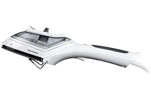 KOMPERNASS Silvercrest 4-in-1 Garment Steamer for Ironing Steaming Fabric Brushing & lint Removal Grey 1000W - No ironing board needed!